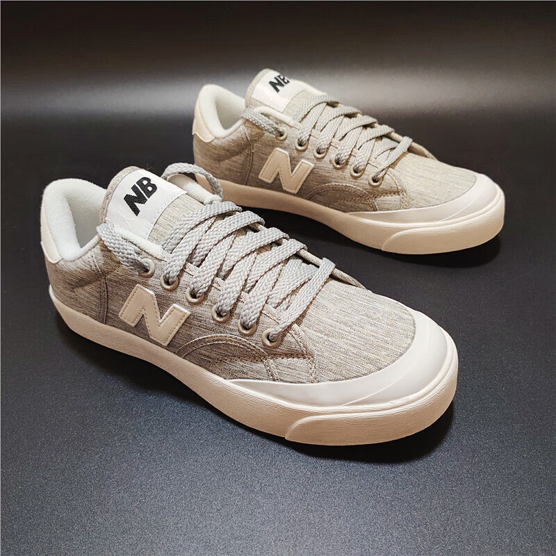 新百伦nb帆布板鞋nb开口笑低帮男鞋街拍情侣小白鞋女【商场同款】 nb
