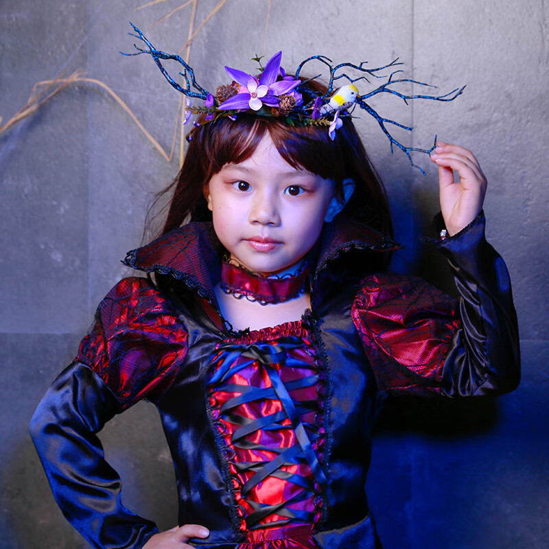 万圣节儿童服装 女童吸血鬼幼儿园衣服cos装扮服饰礼服小女孩裙子