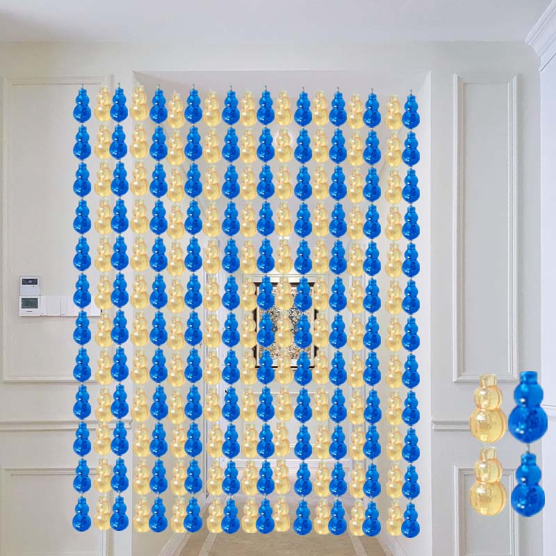 门帘防蚊 串珠门帘 水晶珠帘夏季家用防蚊门帘珠子挂帘风水隔断装饰帘