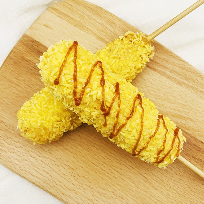 芝士棒拉丝热枸棒网红半成品油炸小吃脆皮裹粉芝士香肠棒儿童零食10装