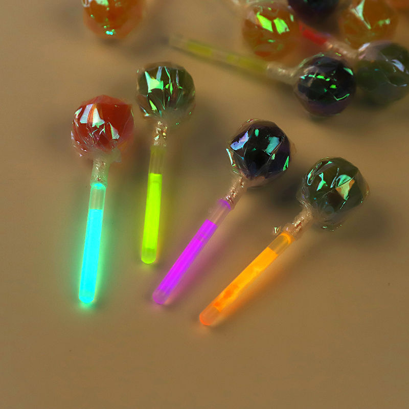 金恬荧光棒糖水果味棒棒糖散装/桶装年货糖果荧光星空创意零食 120支