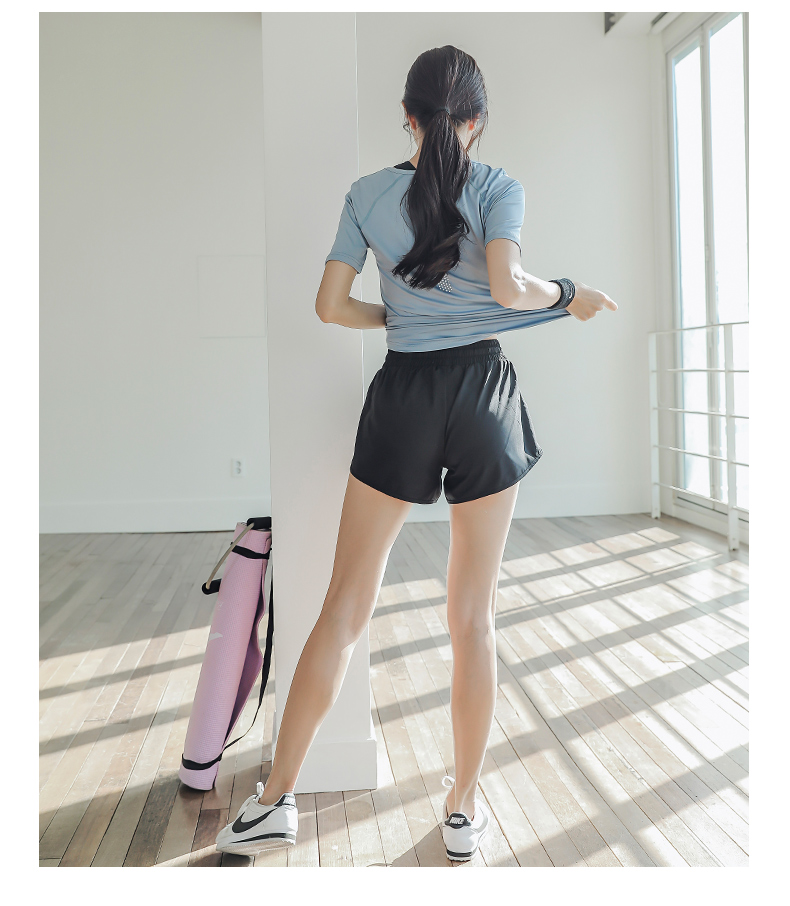 夏天短衣短裤女套装学生运动穿的夏季薄款瑜伽服套装女健身房运动速干