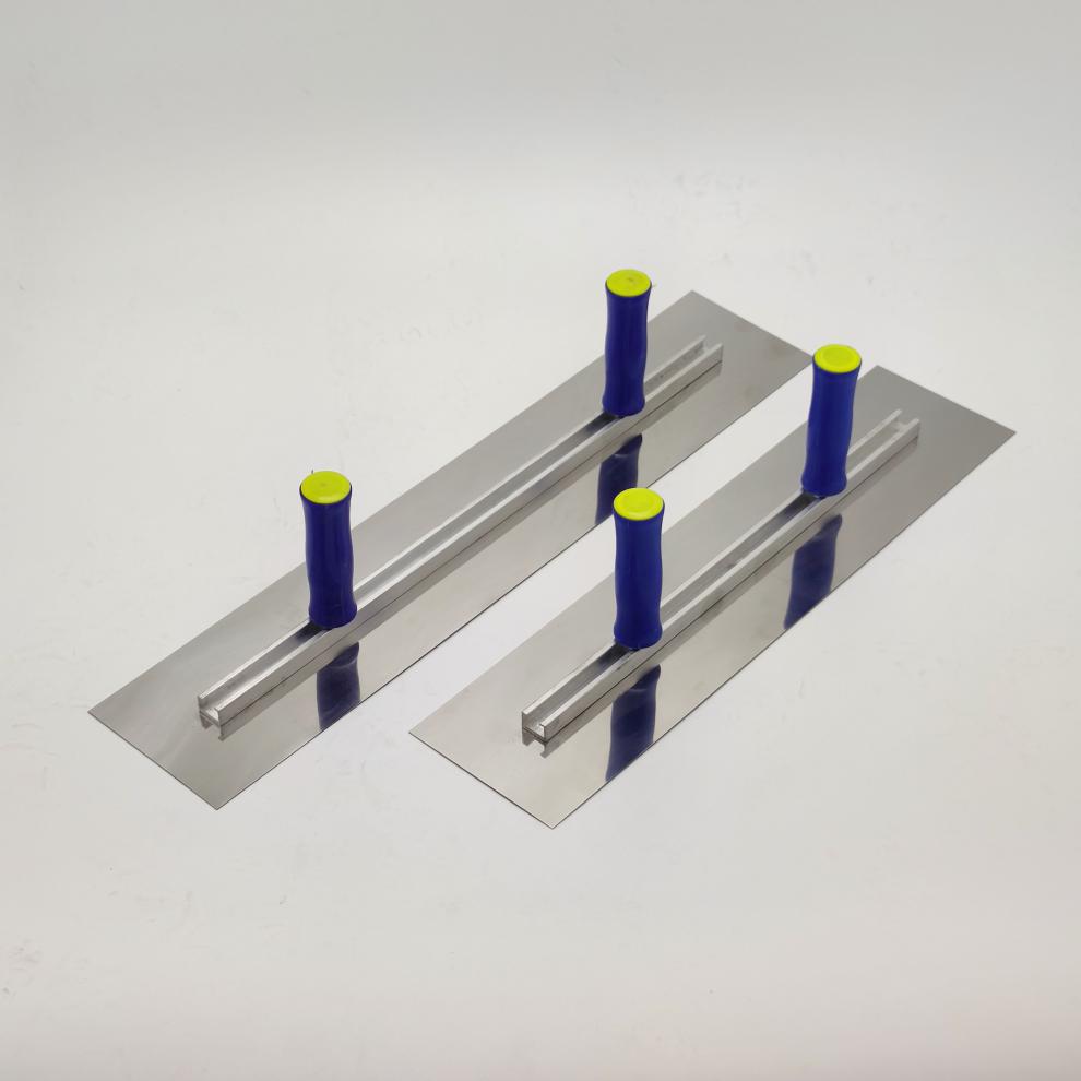 双手柄不锈钢抹子刮腻子刮板批墙找平批灰刀双柄大板铝合金抹泥刀 双