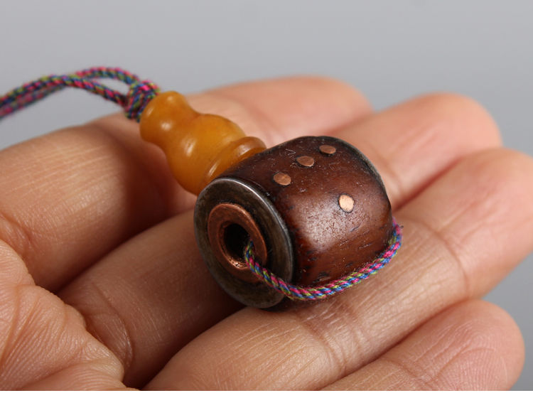 手工制藏式老牛骨佛头 diy佛珠手串三通佛塔 文玩 直径18mm【图片