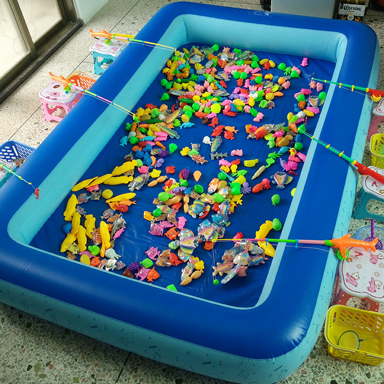 儿童钓鱼玩具水池套装磁性广场摆摊充气大型宝宝捞鱼戏水加厚地摊 1