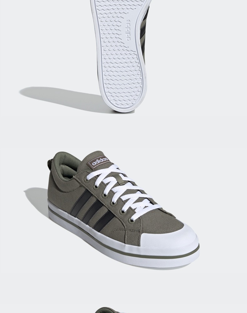 adidas阿迪达斯官网neo bravada 男鞋休闲帆布鞋fw2884 绿/黑/白 45