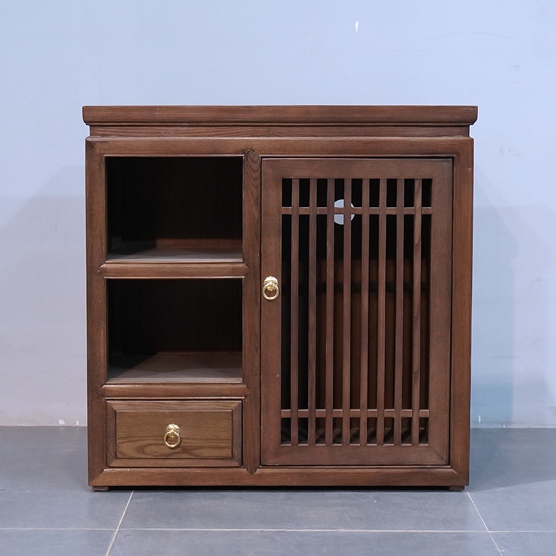 茶柜茶水柜新中式实木茶水柜白蜡木泡茶桌储物柜客厅简约茶柜餐边柜茶