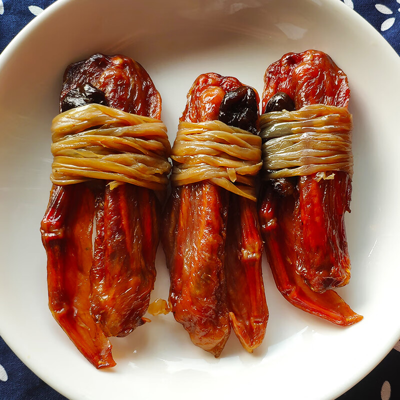 安徽腊味钱德明鸭翅干货散装赠卤料包 【20个钱德明鸭脚包】【图片