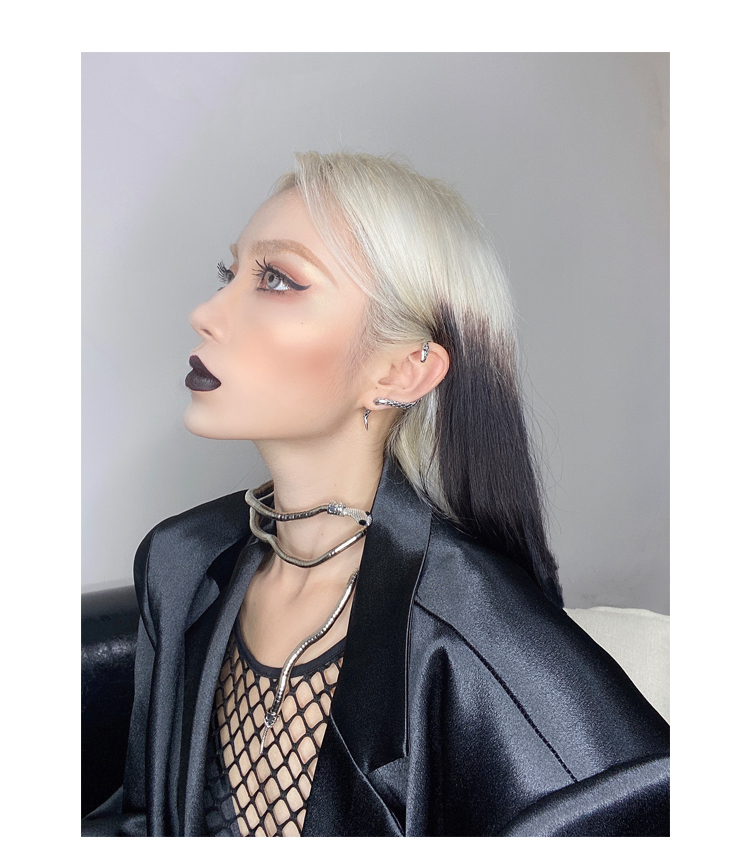 七夕情人节礼物鬼姐姐蛇形个性土酷女孩暗黑朋克蹦迪手链项链臂环手环