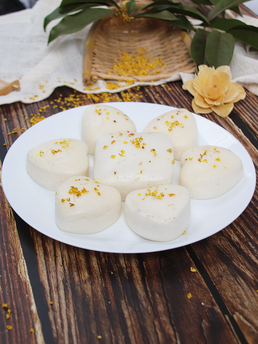 香糯桂花糕540g袋多规格淮香源桂花酒酿米糕方形爱心形发糕速冻早餐