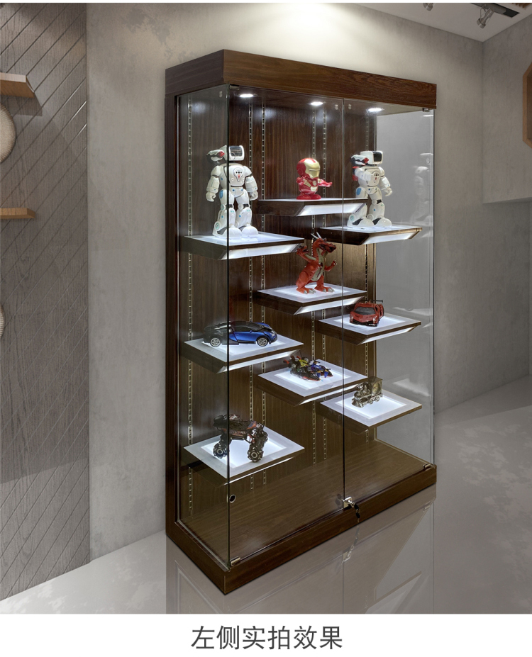 奖杯展示柜乐高动漫模型展柜家用办公礼品奖杯证书玻璃陈列柜货架