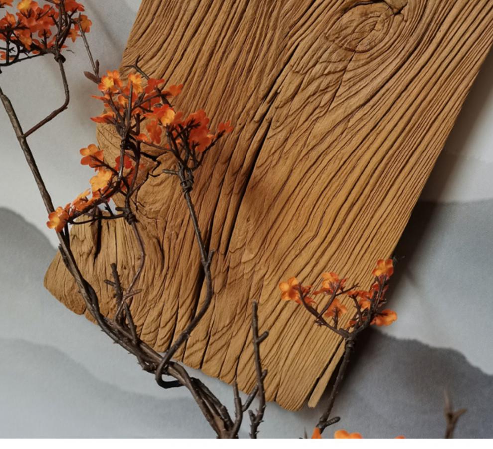 老榆木风化木禅意简约壁饰创意玄关挂件老木挂匾民宿茶室墙壁装饰