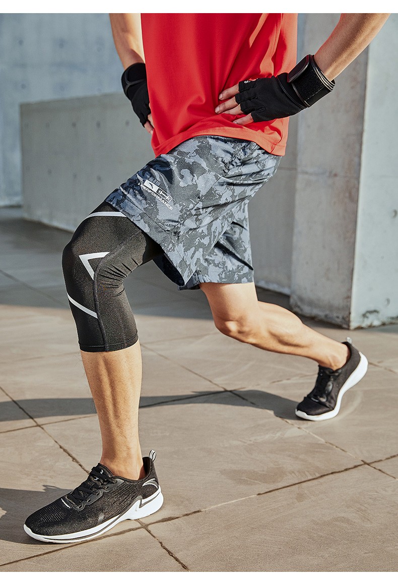 安踏运动裤男裤新款夏季透气梭织五分裤官网旗舰迷彩裤子斑驳迷离迷彩