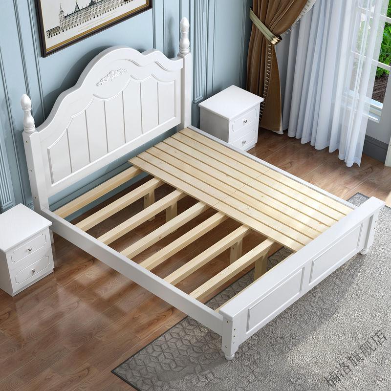 科尔多1.35米床全实木实木床1.5m现代简约欧式双人软包床主卧1.