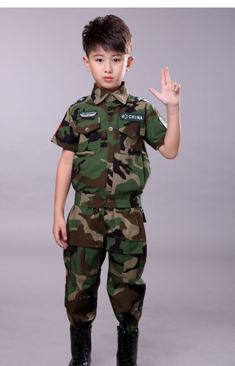 幼儿园军装 儿童军装迷彩服套装幼儿园野战训练服作战演出服中小学生