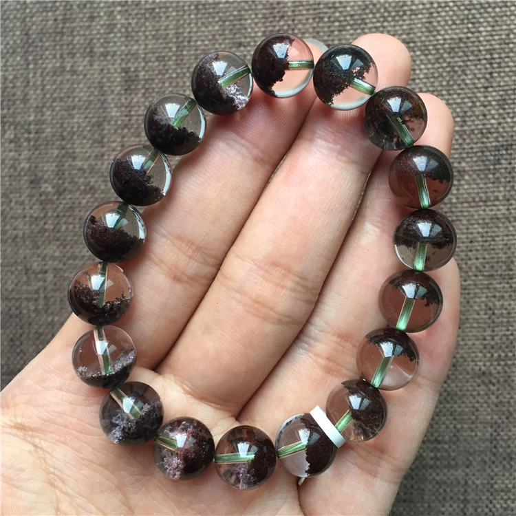 天然红幽灵聚宝盆手链一物一图 幽灵水晶饰品手串男女情侣款 c0709