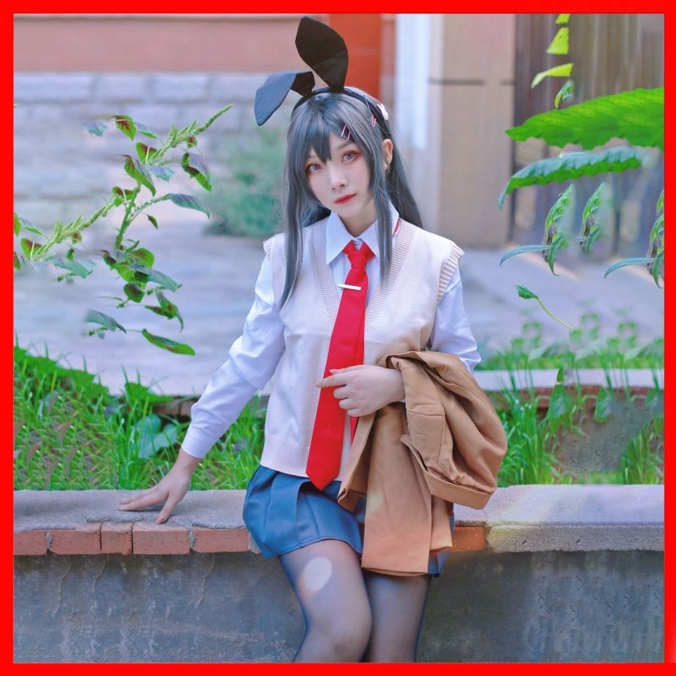 【新品】樱岛麻衣学姐cos服青春猪头少年不会梦到兔女郎学姐cos服装女