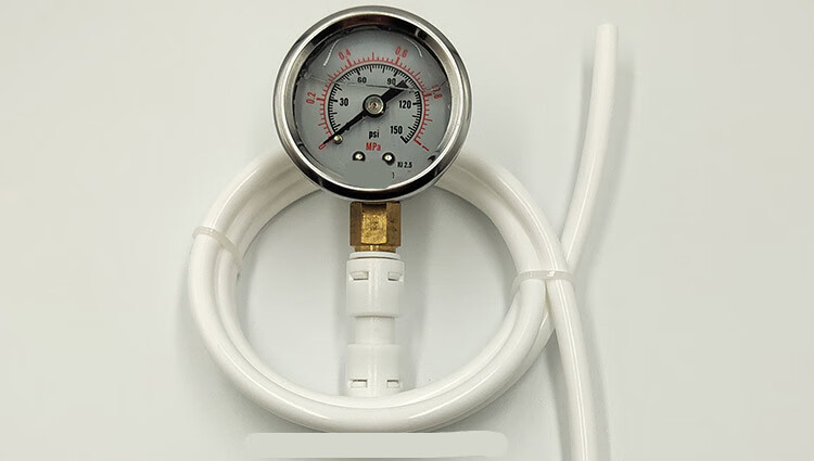 测压家用高精度厨房自来水检测仪器净水器水管压力表4分接口水压表