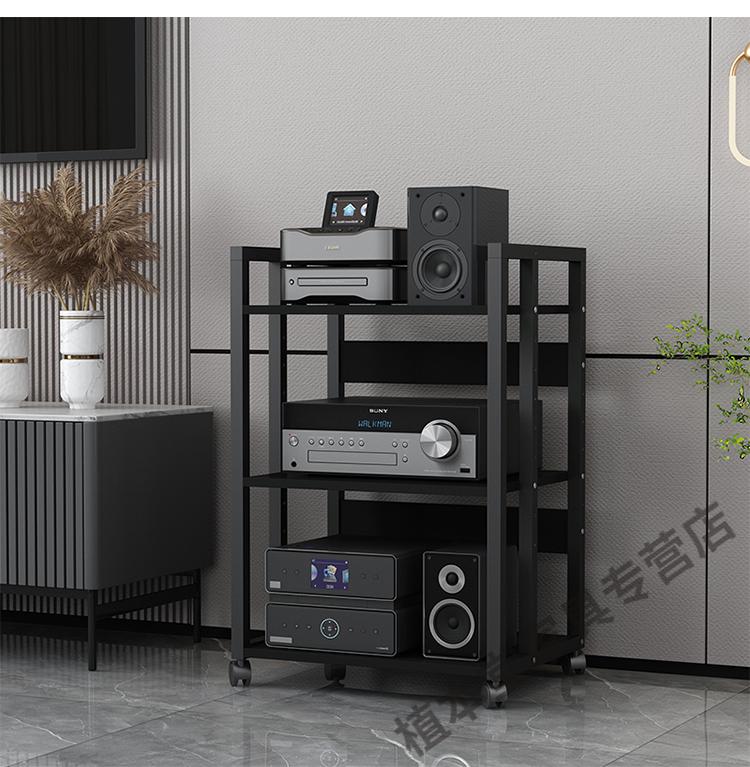 高端轻奢音响柜调节功放机架cd机胆机支架机柜家庭影院设备柜调音台