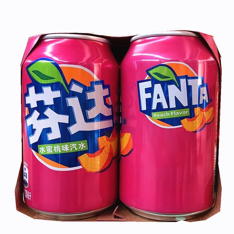 可口可乐雪碧芬达碳酸饮料汽水罐装330ml易拉罐团购批发芬达混合口味6