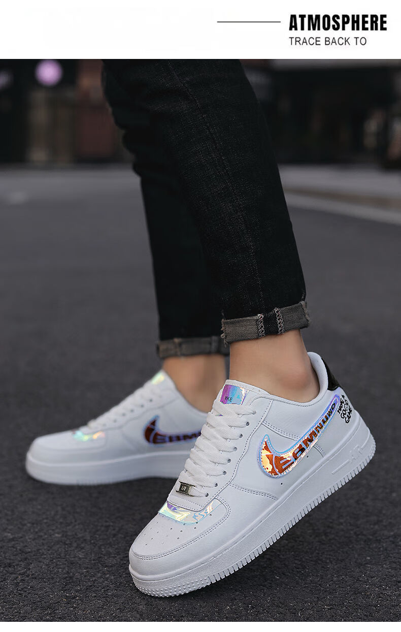 健迪跑·同款之年新款电竞板鞋电玩鞋子男女aj运动鞋厚底增高小白鞋