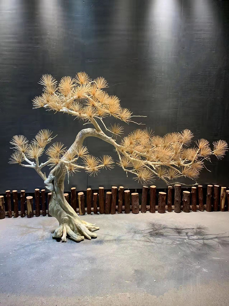假树仿真树室内装饰仿真迎客松室内造型树假树大型枯木实木枯树装饰