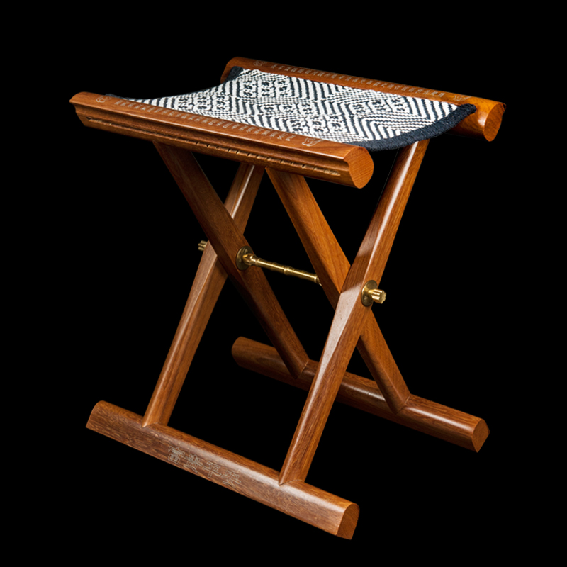 红木马扎实木马扎红木工艺马扎便携式马札折叠凳子换鞋椅送老人礼品