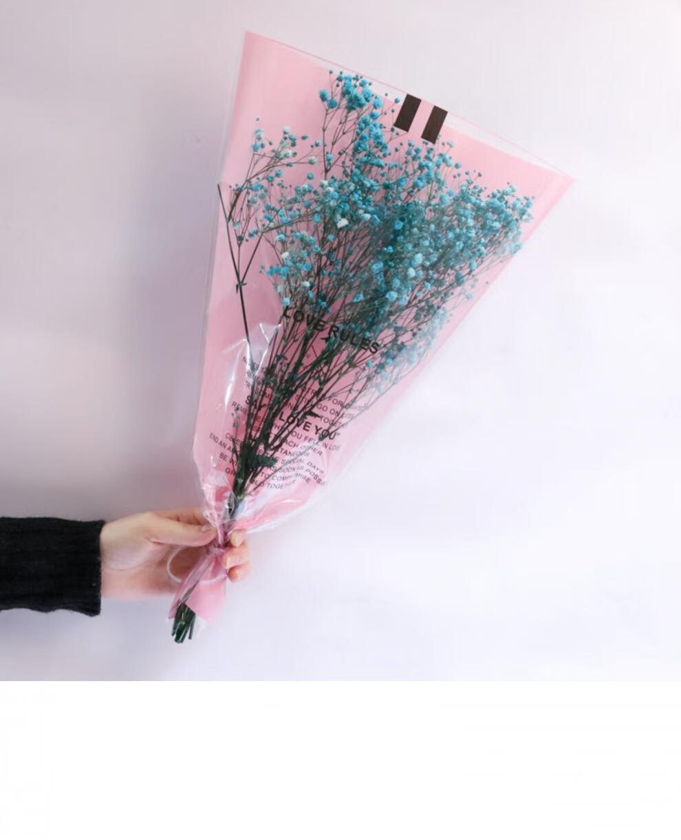 创意生日礼物手捧花满天星勿忘我干花diy花装饰材料 米白满天星小份 *