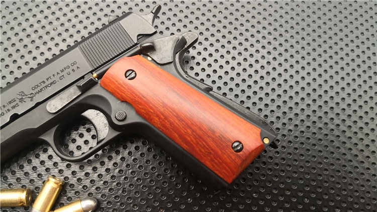 真手炝金属不可发射1205合金帝国m1911男孩仿真儿童玩具枪可拆卸黑色