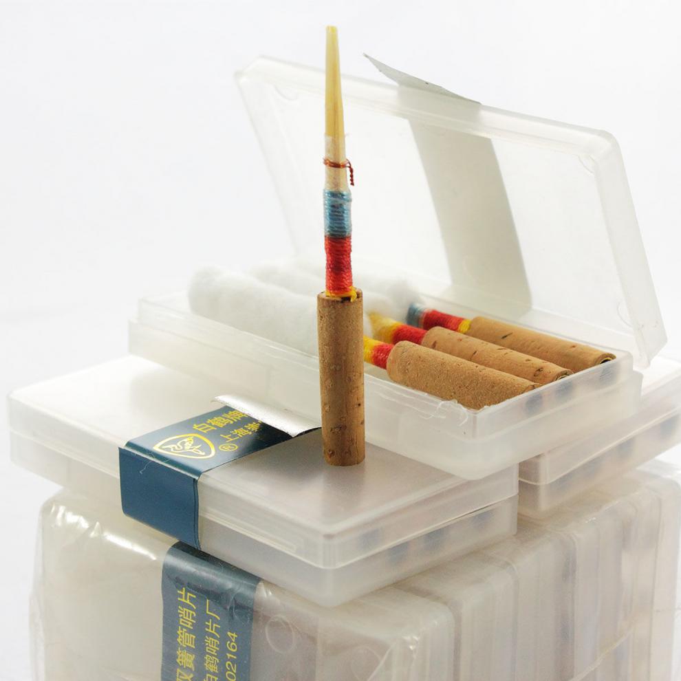 白鹤双簧管哨片双簧管嘴子双簧管吹嘴 双簧管哨子带软木膏一支 单片
