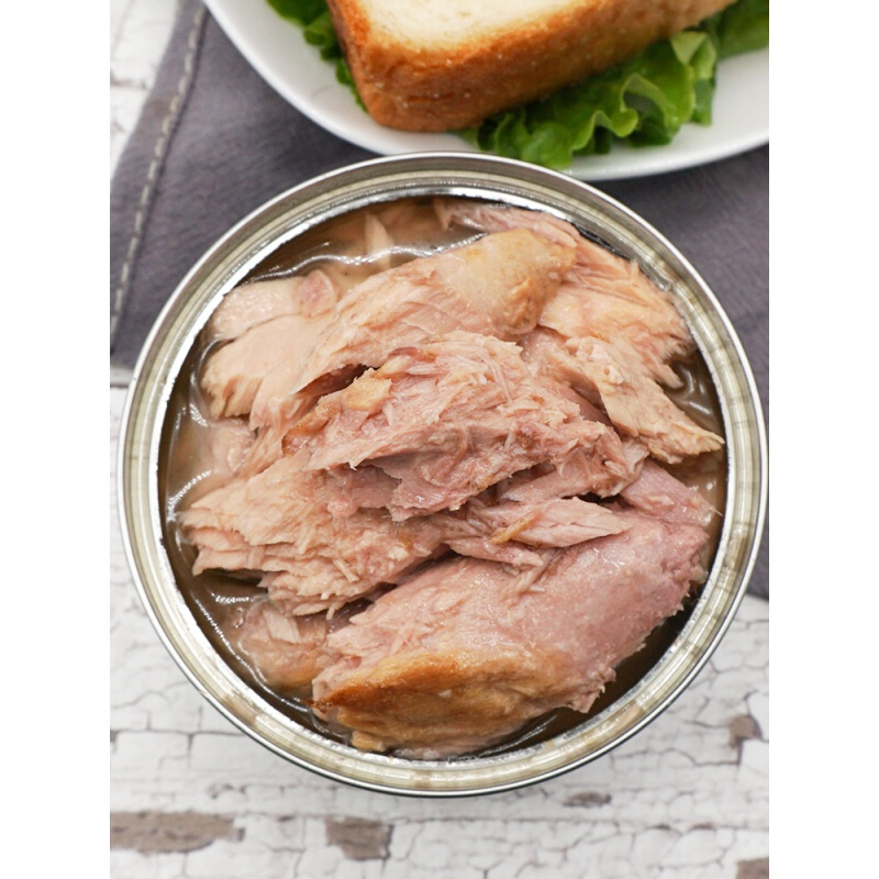 油浸金枪鱼罐头即食吞拿鱼海鲜原味寿司沙拉材料速食下饭185g10