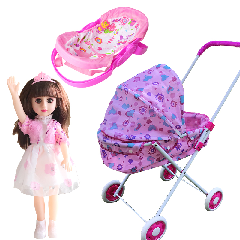 匠师傅加大号儿童舞蹈玩具手推车带娃娃宝宝小推车女孩仿真过家家摇篮