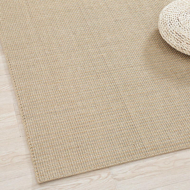 剑麻地毯客厅卧室茶几地毯北欧手工缝边榻榻米耐磨黄麻小垫子a07150x