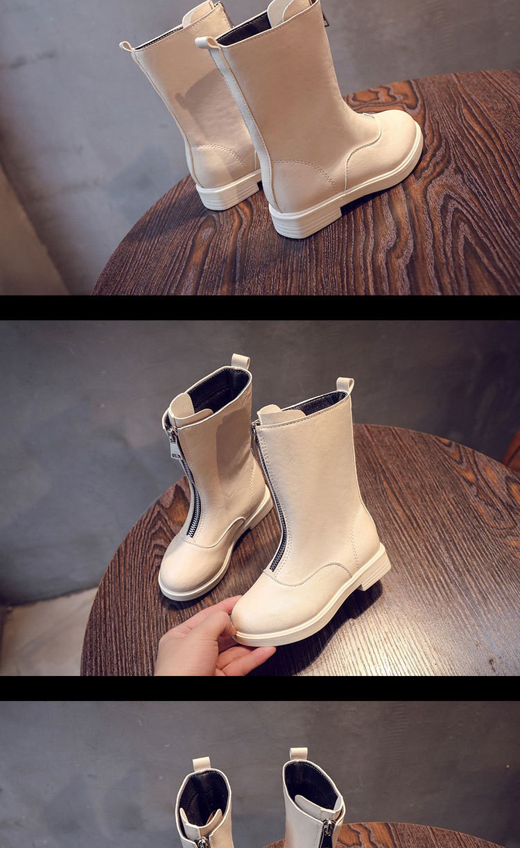 小孩子学生帆布鞋靴子9板鞋4女童5男童6女孩7红色中高筒长靴8岁秋