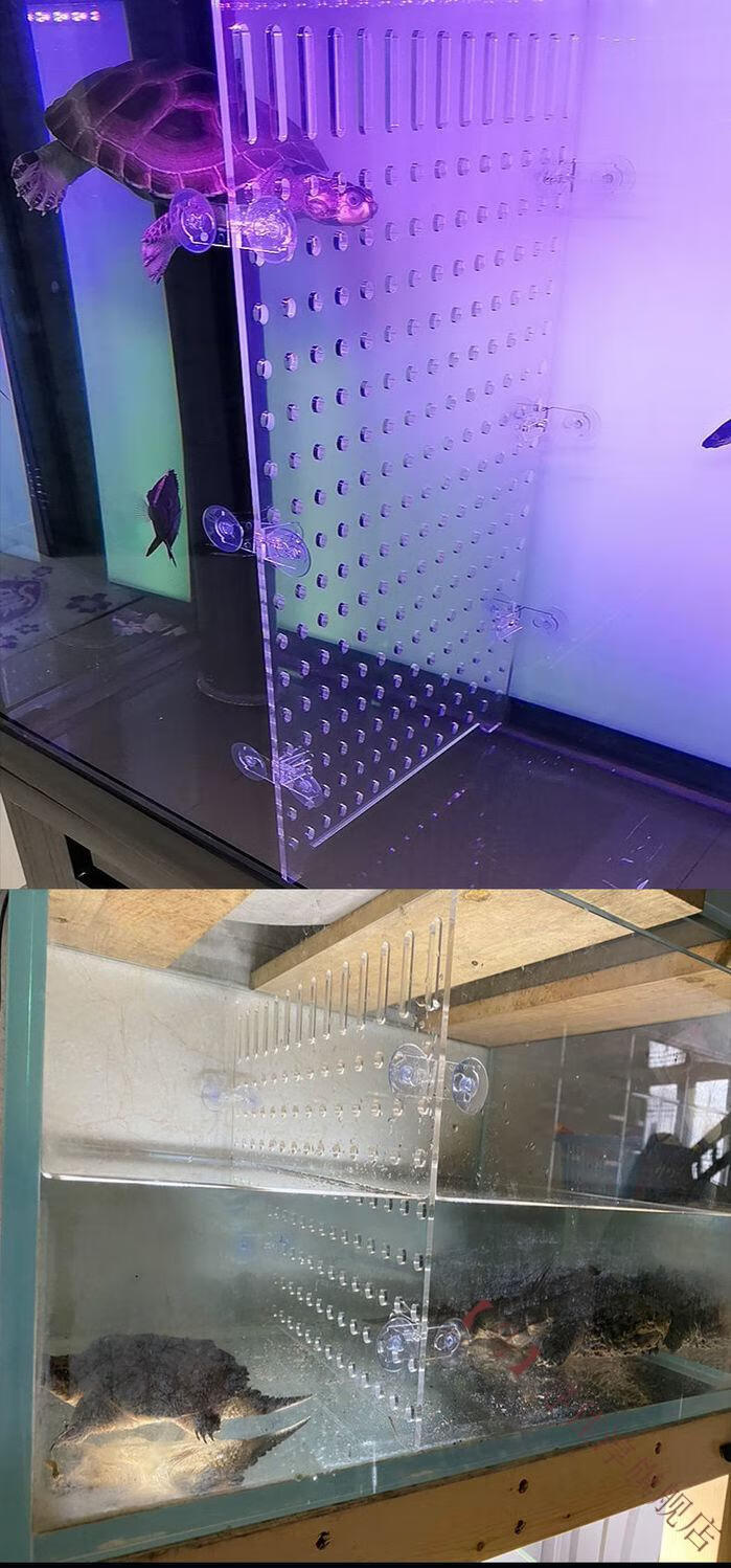 鱼缸隔离板定制透明亚克力微孔网格斗鱼苗分离隔断挡板盖板水族箱 宽