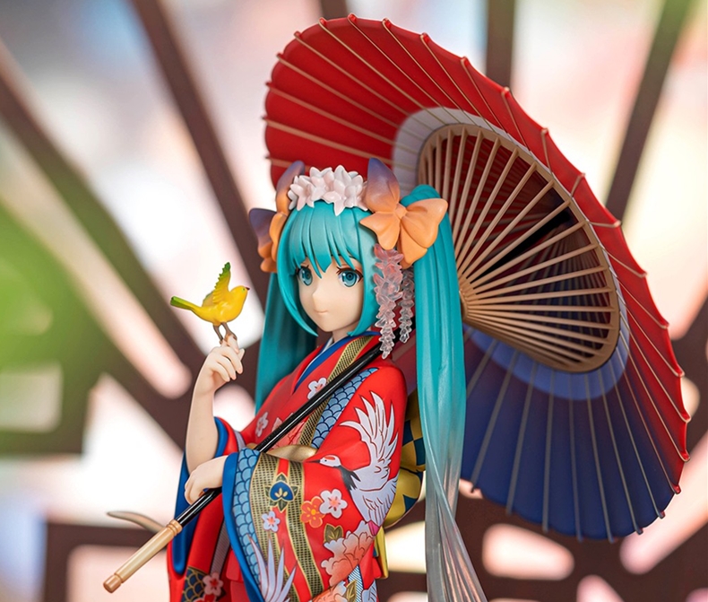 二次元动漫周边模型摆件生日礼物公仔 和服初音未来23cm【图片 价格