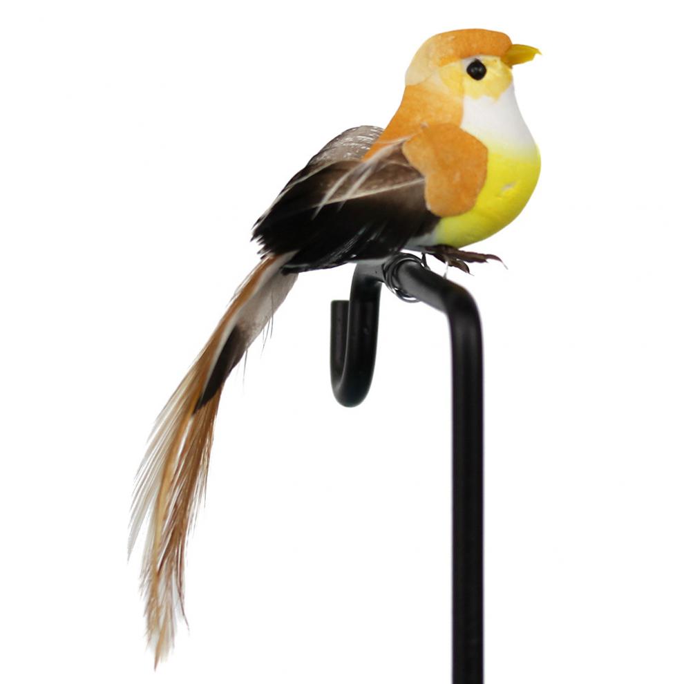 仿真小鸟森系捆绑树枝植物装饰假鸟工艺品艺术装饰羽毛小鸟 l29:2只