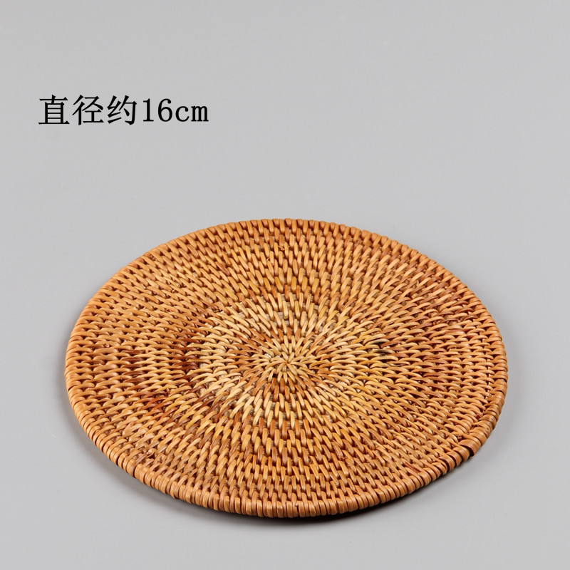 茶壶藤编垫子越南手工藤编杯垫北欧隔热垫碗垫茶壶垫餐垫茶道盘子垫藤