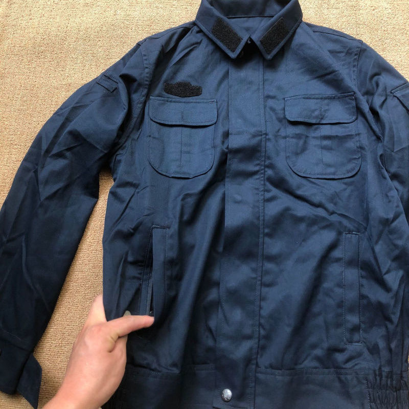 作训服藏青夏季作训服套装机修服户外工作服老款夹克薄长款1709296