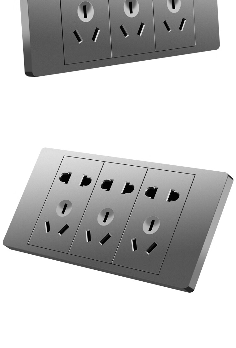 118型开关插座面板多孔家用厨房墙壁暗装6孔9九孔十二孔四位八开双控