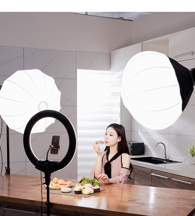 神牛直播补光灯400w三色直播间补光灯主播用美颜led摄影灯拍照室内