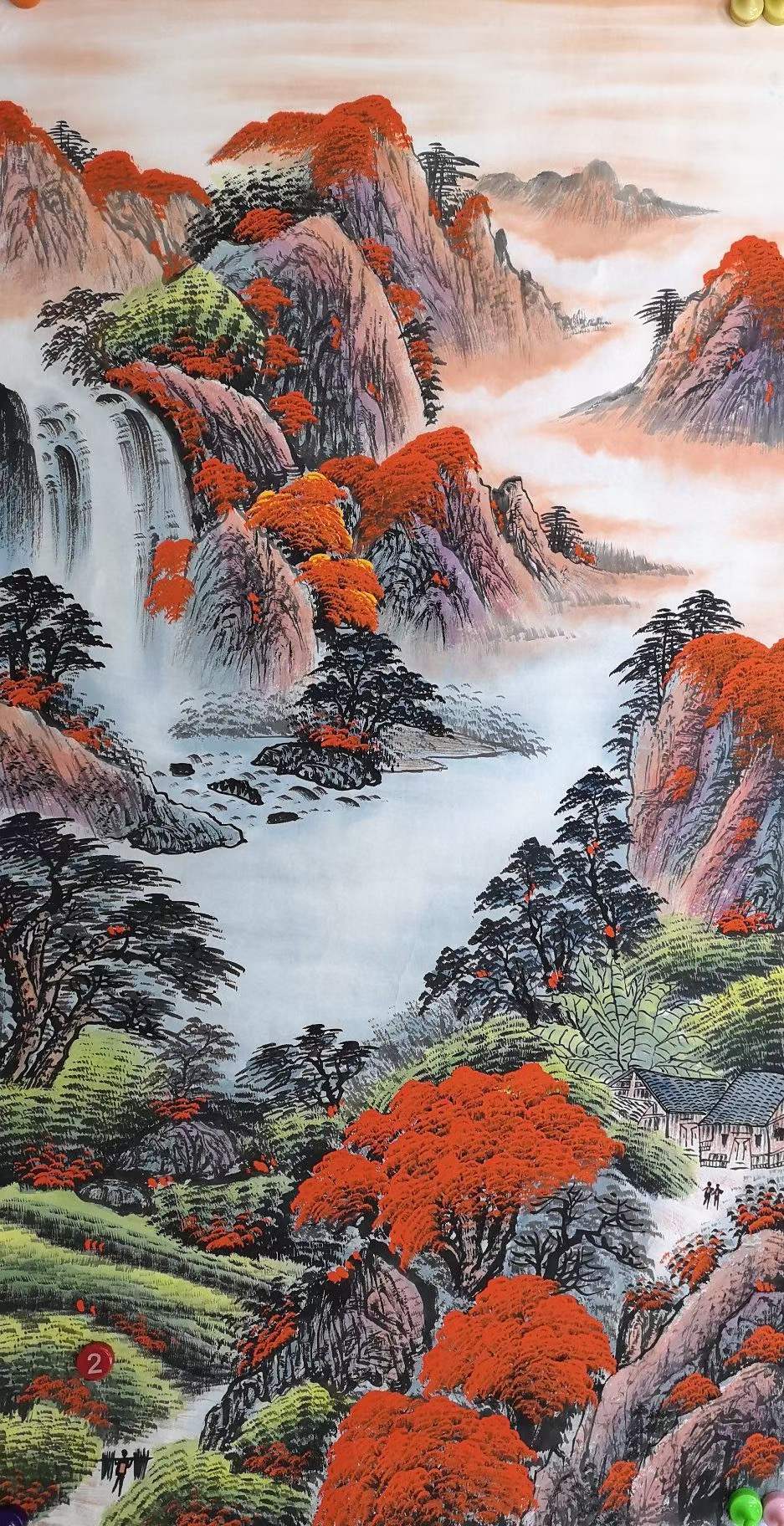 纯手绘国画山水画鸿运当头玄关走廊挂画字画鸿运千秋画芯宣纸材质 5