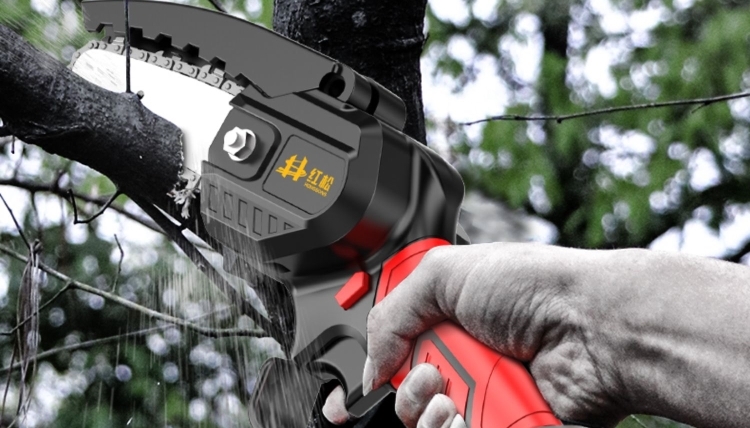 电锯伐木锯圆形木工专用竹子神器机树全自动充电修剪树枝工具4寸款