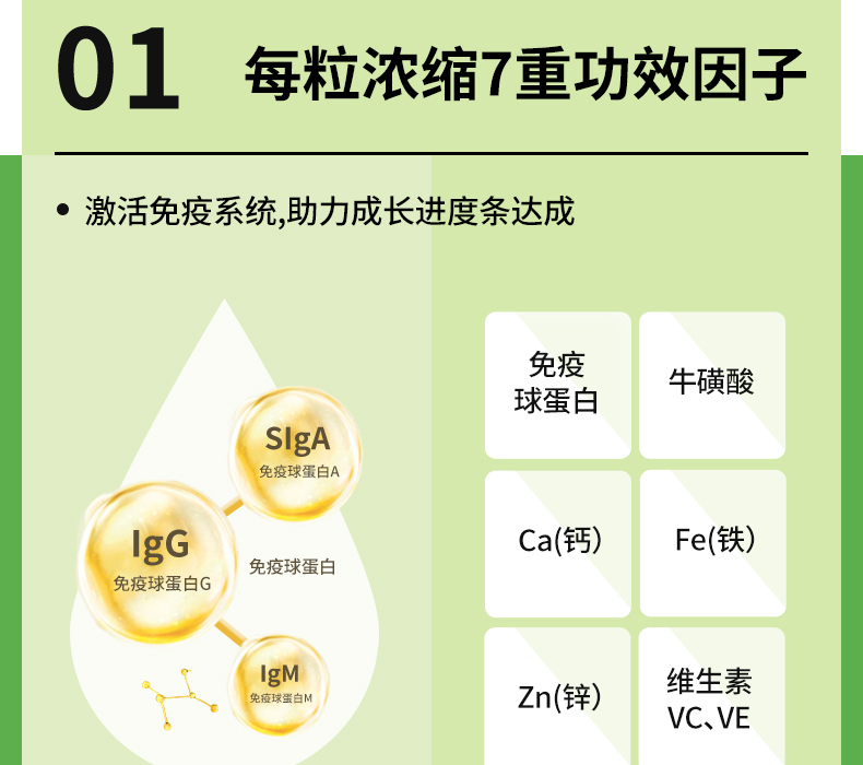 天美健乃捷尔牌牛初乳素胶囊儿童营养免疫球蛋白孕妇成人抵抗力女