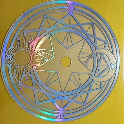 百变小樱魔法阵 转盘魔法阵转转乐diy透明库洛牌道具镭射通少女亚克力