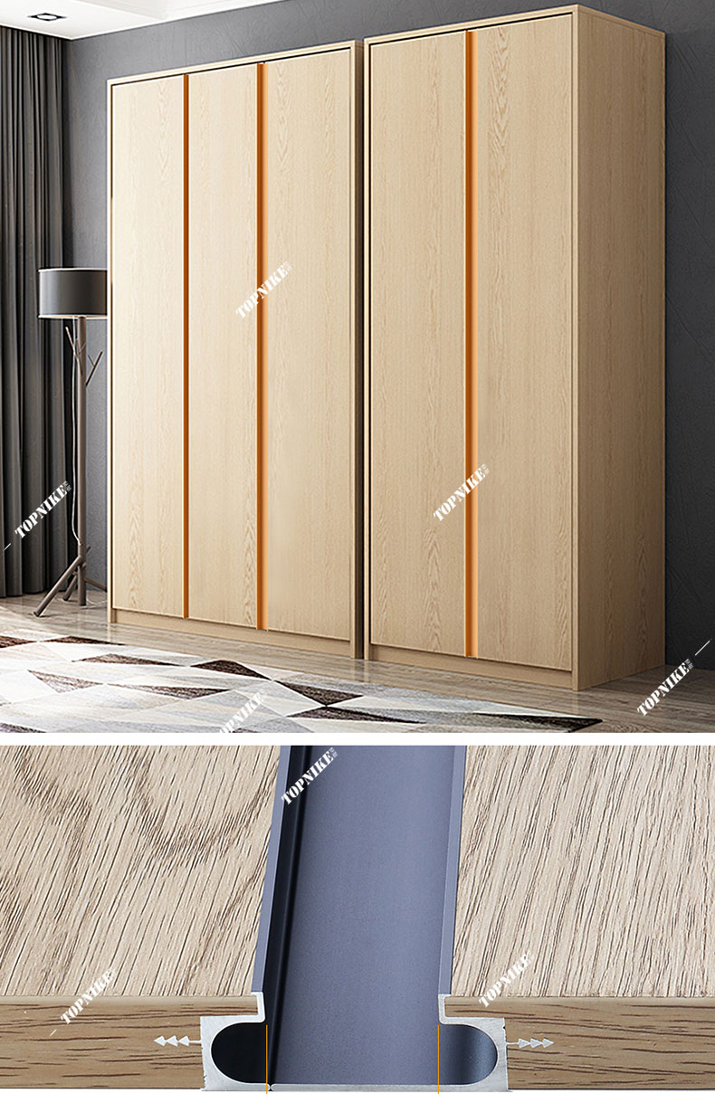 顶耐定做长度通顶衣柜门子母大小拉手隐形橱柜把手加长开槽嵌入式大