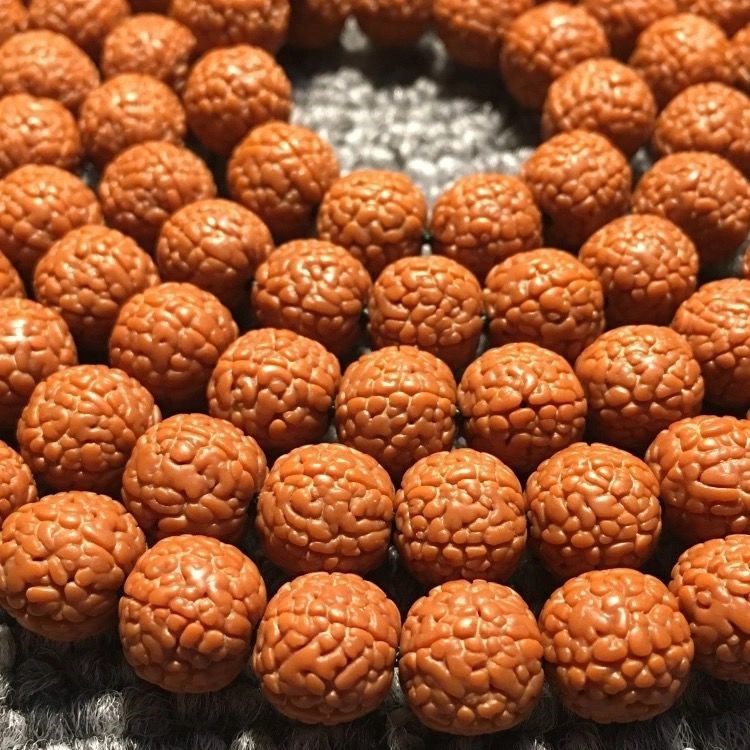 珀芙诺尼泊尔龙鳞纹小金刚菩提子108颗五瓣满肉原佛珠文玩手串高密