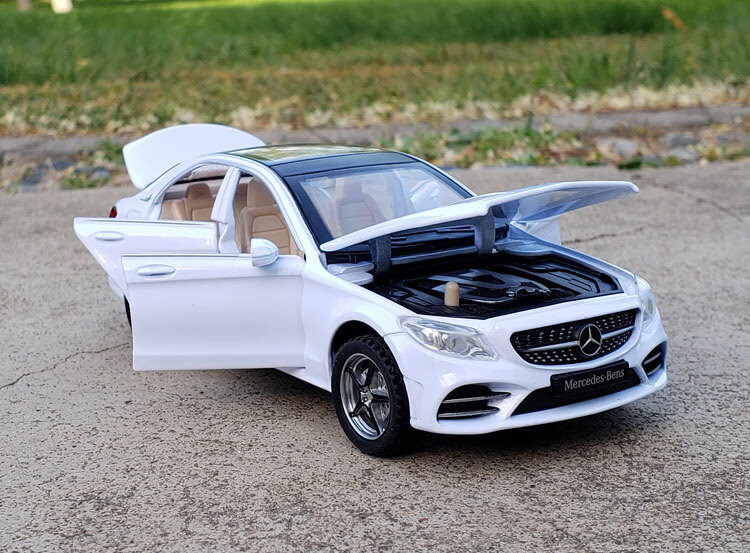 奔驰c200模型132c级260l合金车模轿车金属车模型摆件声光开门玩具车