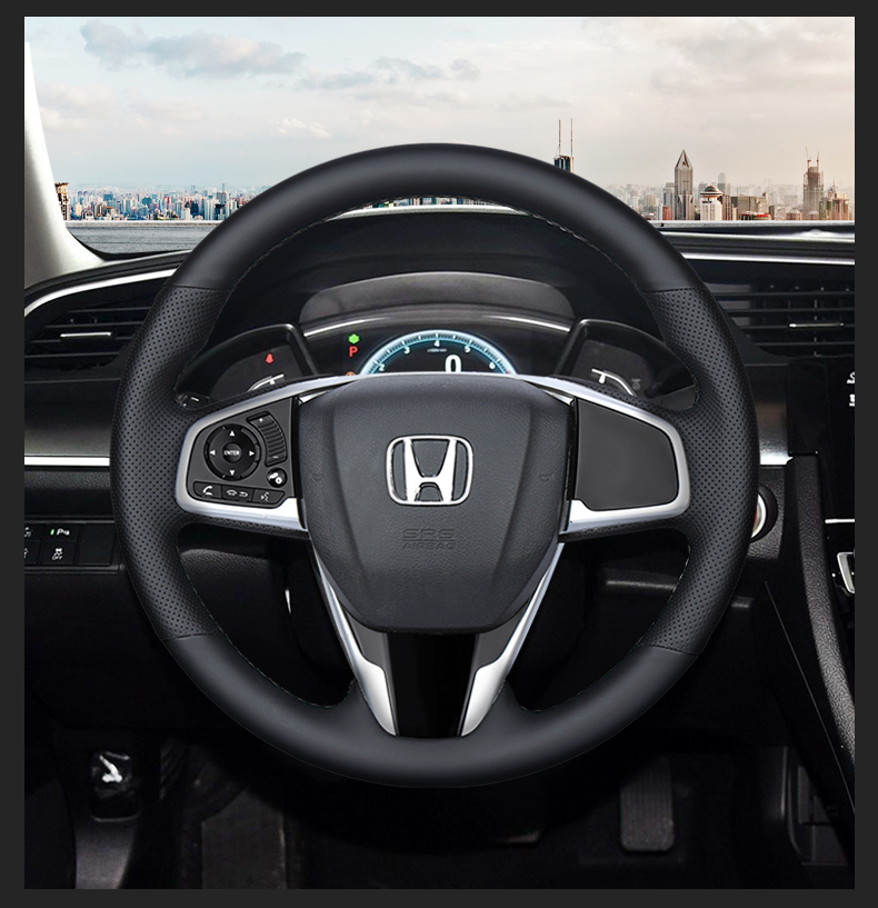 酷斯特广汽凌派方向盘套专用手缝2019款全新凌派180turbo车四季真皮