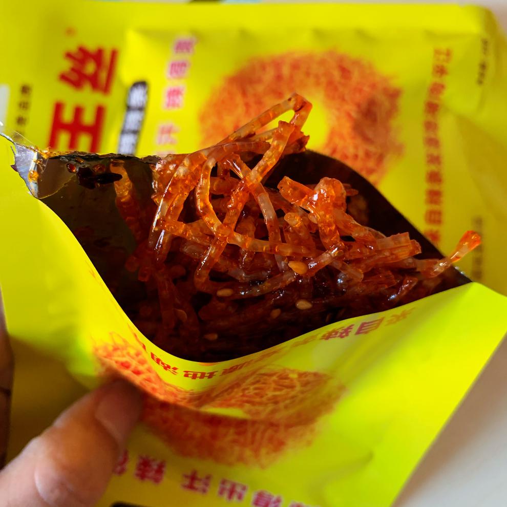 湖南特产玉峰香辣爆辣儿时特辣条休闲零食小面筋 爆辣【霸王丝*20袋】